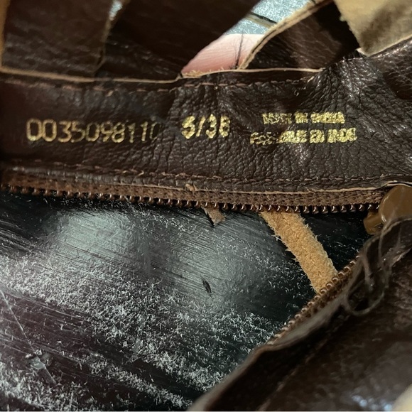 Free People Great Lengths Lace-up Light Tan Sandals Back Zip Leather - Picture 7 of 9